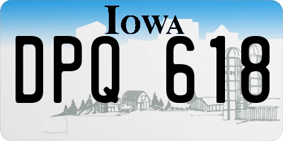 IA license plate DPQ618