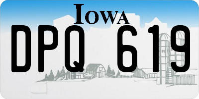 IA license plate DPQ619