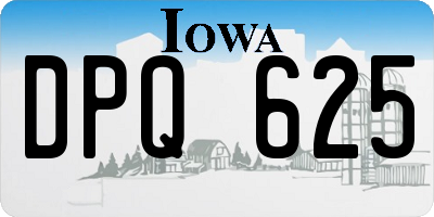IA license plate DPQ625