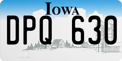 IA license plate DPQ630