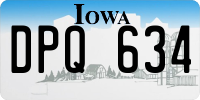 IA license plate DPQ634