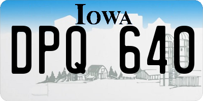 IA license plate DPQ640