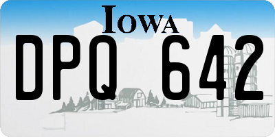 IA license plate DPQ642
