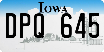 IA license plate DPQ645
