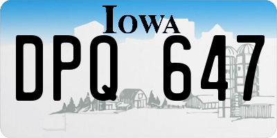 IA license plate DPQ647