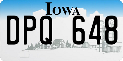 IA license plate DPQ648