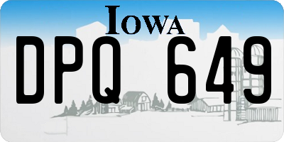 IA license plate DPQ649