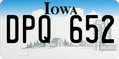 IA license plate DPQ652