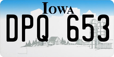 IA license plate DPQ653