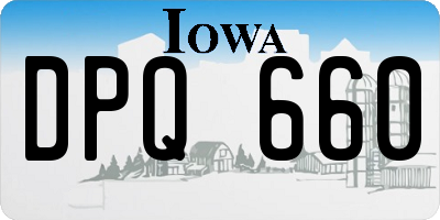 IA license plate DPQ660
