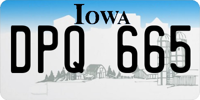 IA license plate DPQ665