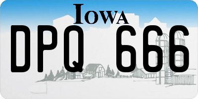 IA license plate DPQ666