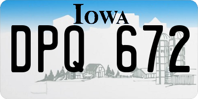 IA license plate DPQ672