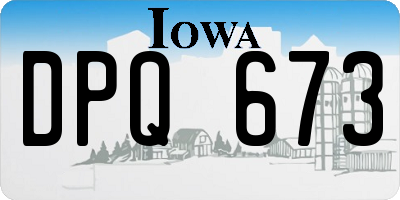 IA license plate DPQ673