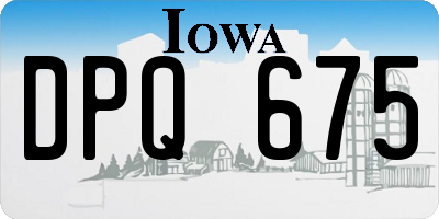 IA license plate DPQ675