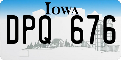 IA license plate DPQ676