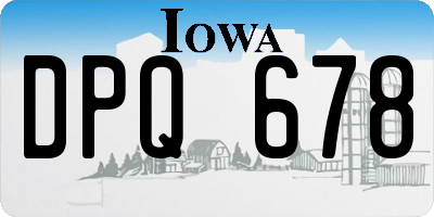 IA license plate DPQ678