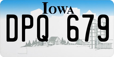 IA license plate DPQ679