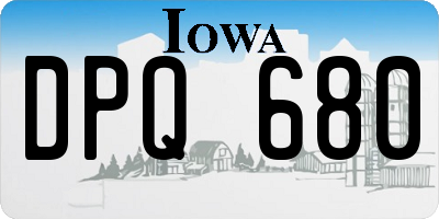 IA license plate DPQ680