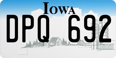 IA license plate DPQ692