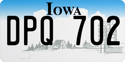 IA license plate DPQ702