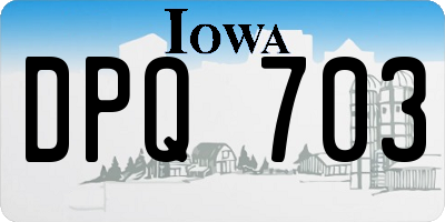 IA license plate DPQ703
