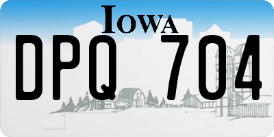 IA license plate DPQ704