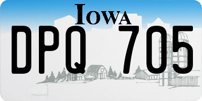IA license plate DPQ705