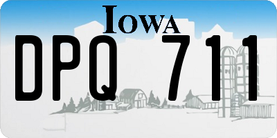 IA license plate DPQ711