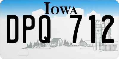 IA license plate DPQ712