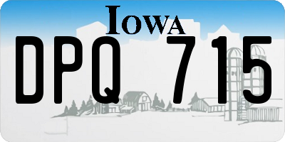 IA license plate DPQ715