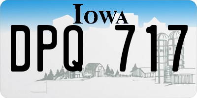 IA license plate DPQ717