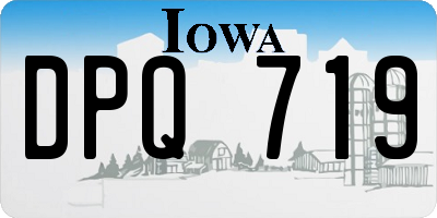 IA license plate DPQ719