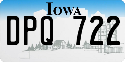 IA license plate DPQ722