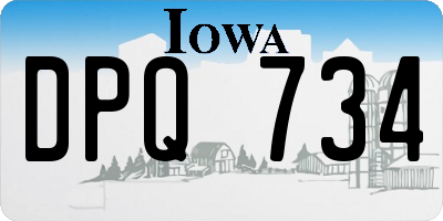 IA license plate DPQ734