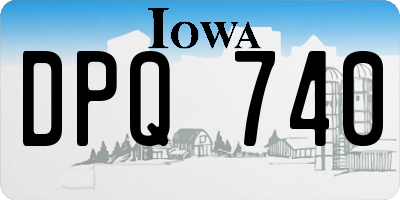 IA license plate DPQ740