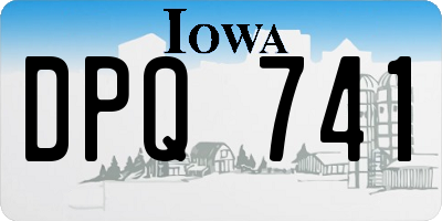 IA license plate DPQ741