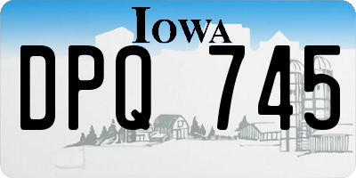 IA license plate DPQ745