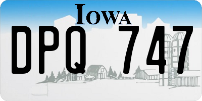 IA license plate DPQ747