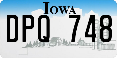 IA license plate DPQ748