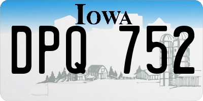 IA license plate DPQ752