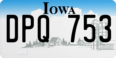 IA license plate DPQ753