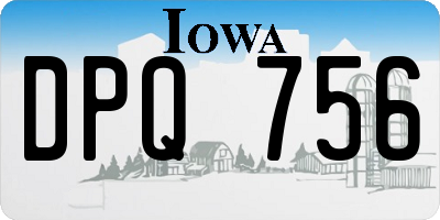 IA license plate DPQ756