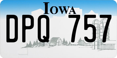 IA license plate DPQ757