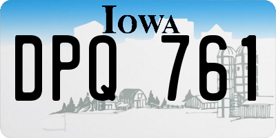 IA license plate DPQ761