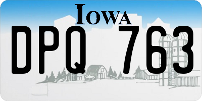 IA license plate DPQ763