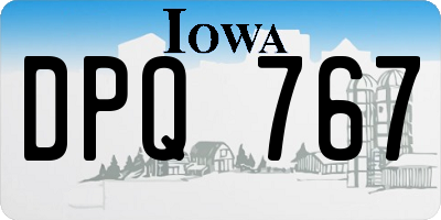 IA license plate DPQ767
