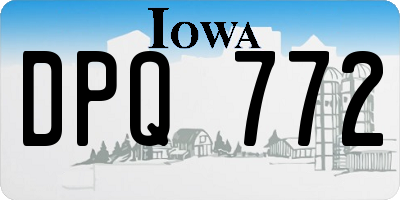 IA license plate DPQ772