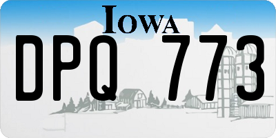 IA license plate DPQ773