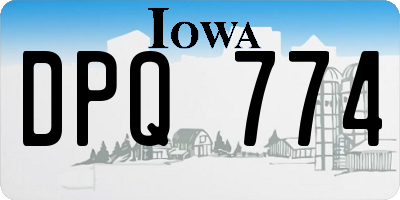 IA license plate DPQ774